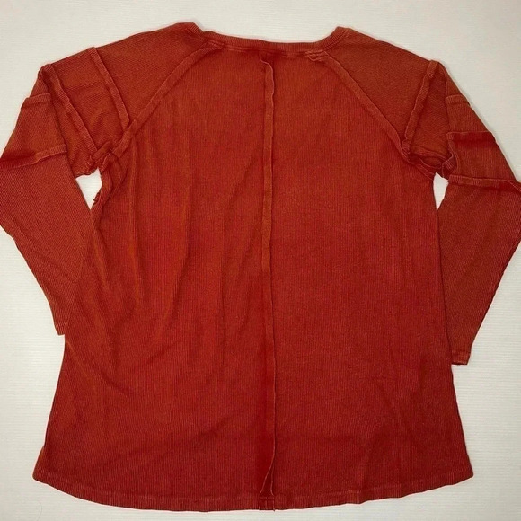 3 FOR $15 White Birch Burnt Orange Long Sleeve Flowy Top Size S - Picture 5 of 6